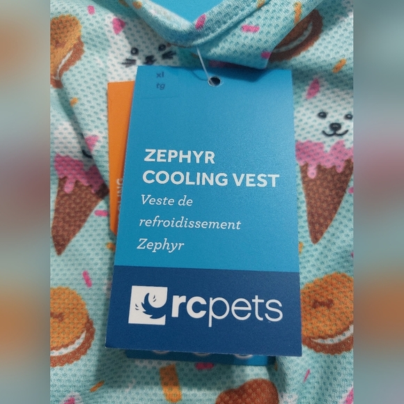 RC Pets Zephyr Cooling Vest for Dogs, Ice Cream Size XL - Picture 7 of 9